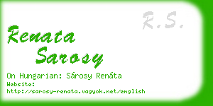 renata sarosy business card