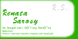 renata sarosy business card